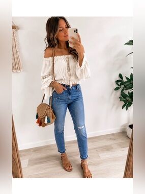 ANTHROPOLOGIE Pilcro Ripped High Rise Skinny Jeans Size 30